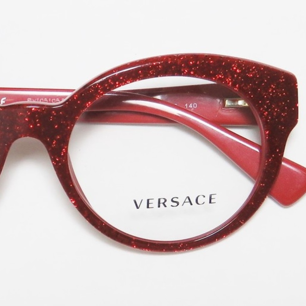 Versace 3217 Cat Eye Red Glitter Glasses